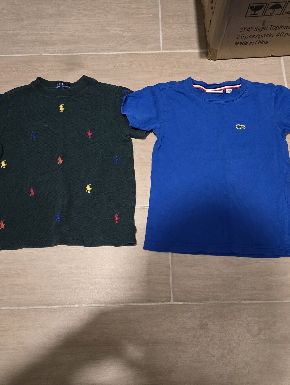 2 Polo Ralph Lauren, Lacoste shirts boy size 4T used